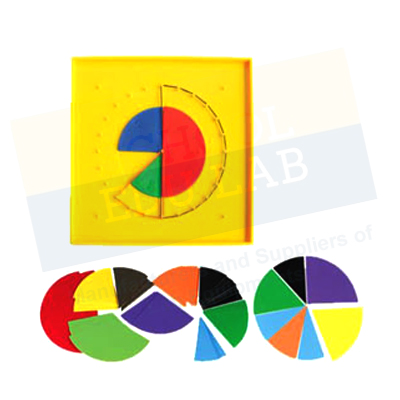 Flip N Fraction Geoboard with Circle Cuts